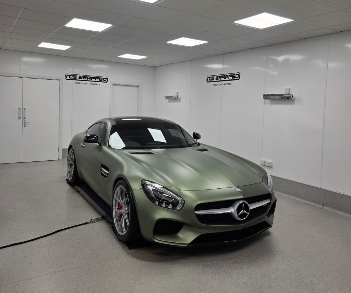 Mercedes-AMG GT — Matte Green Wrap, Cardiff
